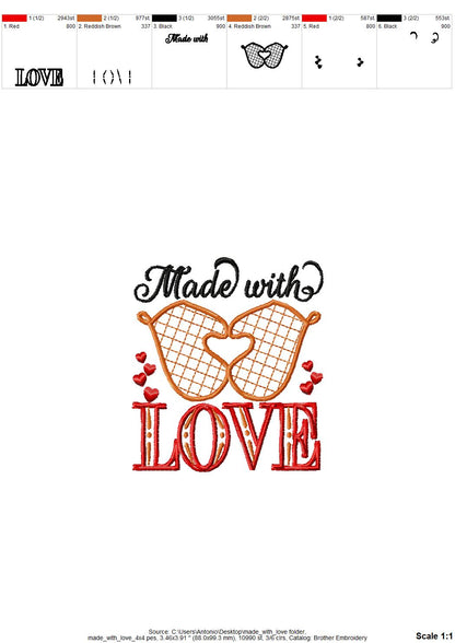 Made with Love Kitchen Saying