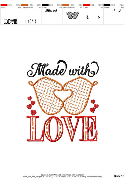 Made with Love Kitchen Saying