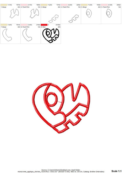 Valentine Heart Saying Love