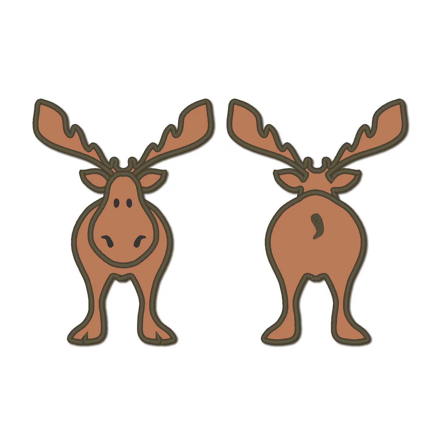 Front and Back Elk Moose