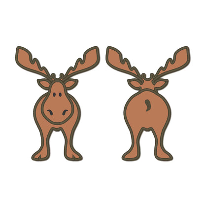 Front and Back Elk Moose