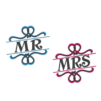 Mr and Mrs Wedding Monogram