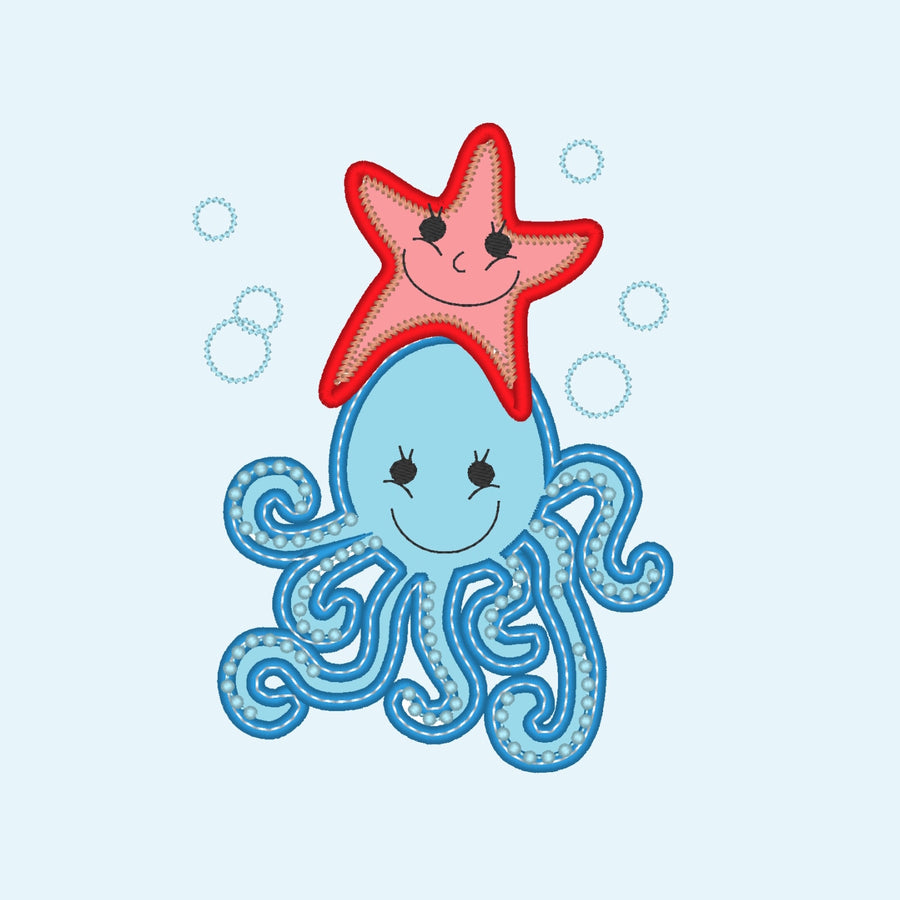 Octopus and Starfish Friends
