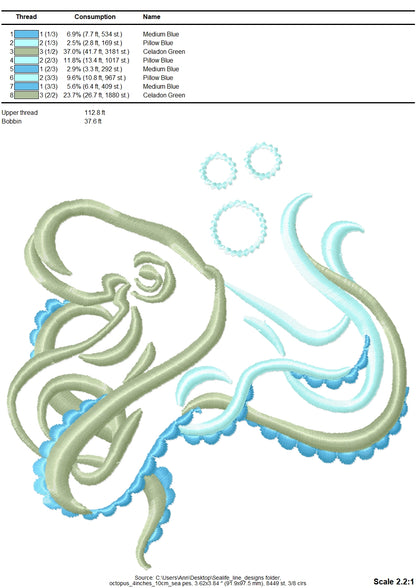 Sea Life Outline Set