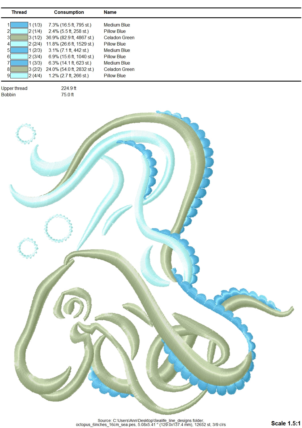 Sea Life Outline Set