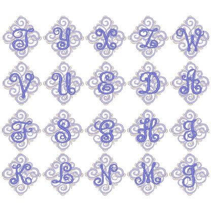 Ornamental Wedding Monogram Set