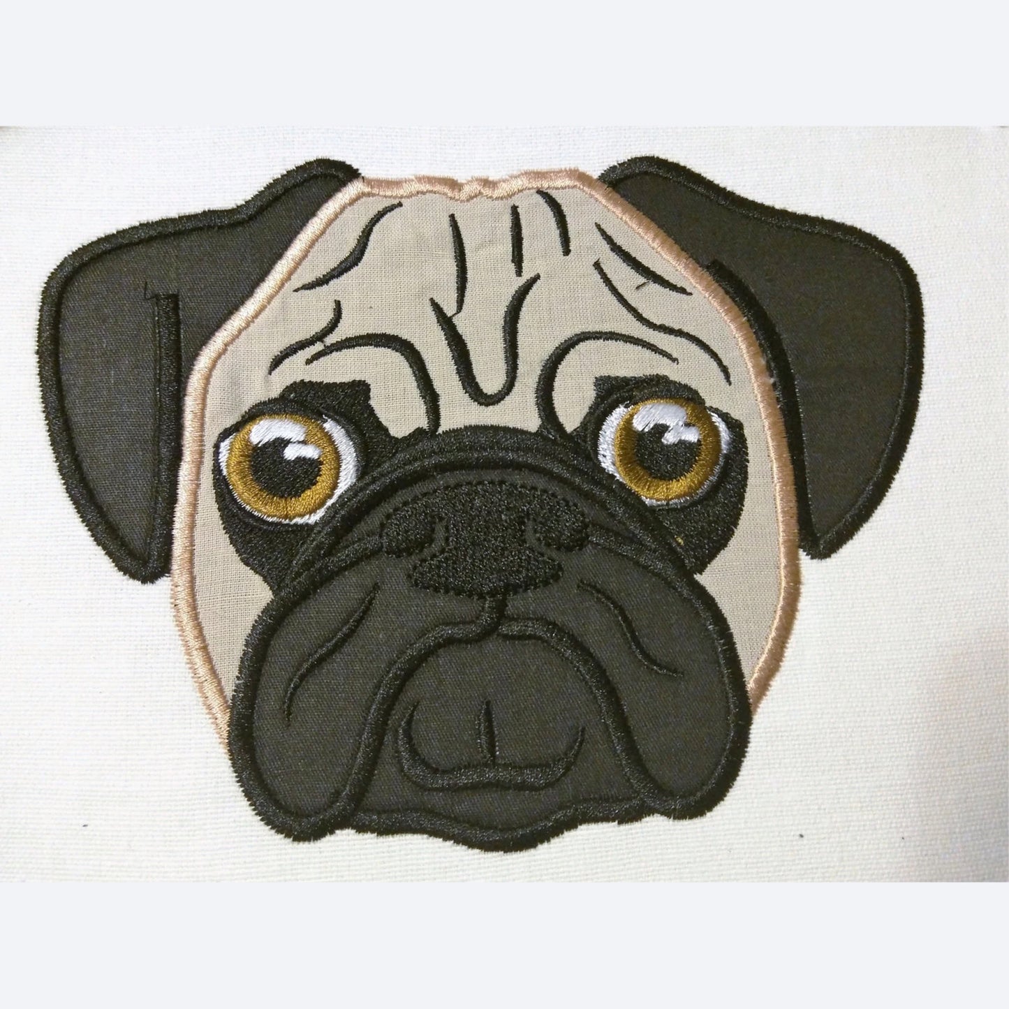 Pug Head Applique