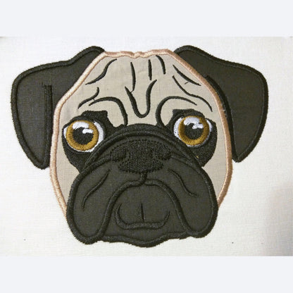 Pug Head Applique