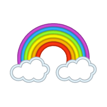 Rainbow and Clouds Applique