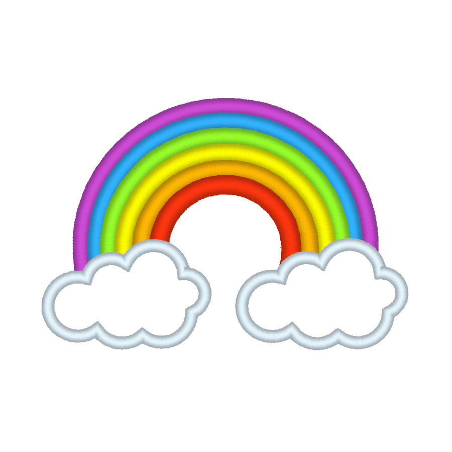 Rainbow and Clouds Applique
