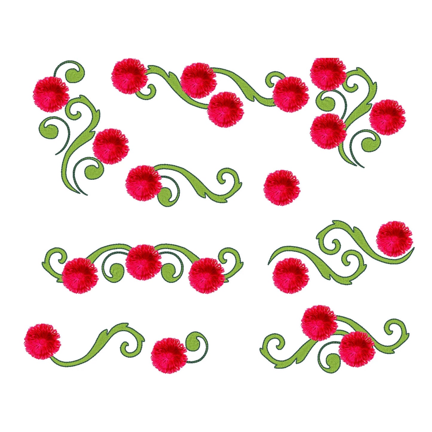 Fringed Flower Monogram Accent SET