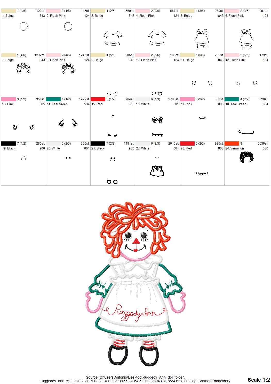 Raggedy Ann Set of 2 Types