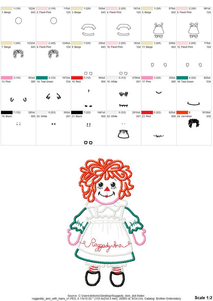 Raggedy Ann Set of 2 Types