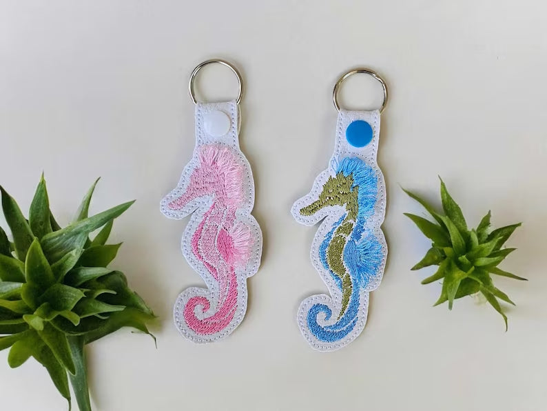 Fringed Seahorse Keychain
