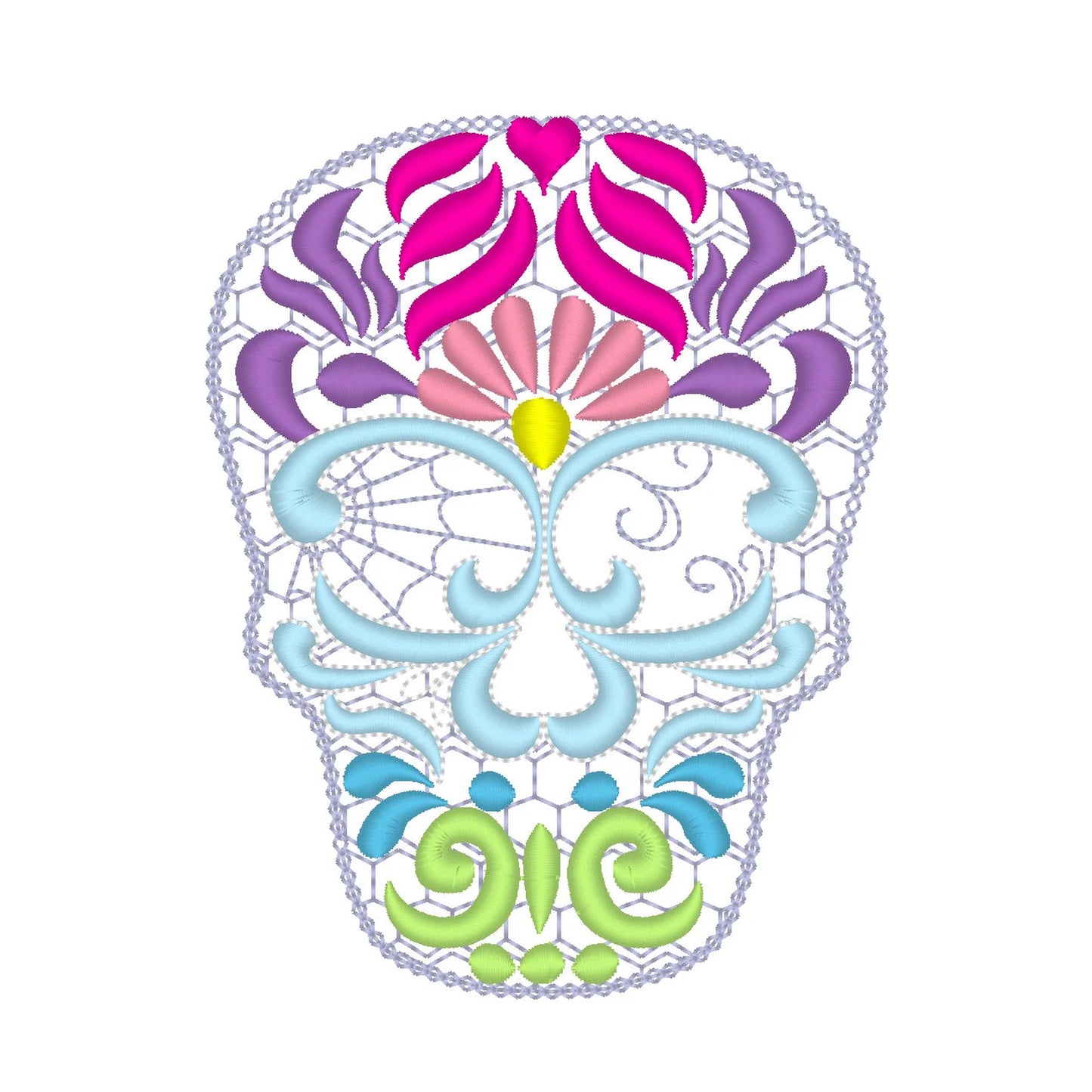 Calavera Sugar Skull Feltie