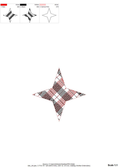 Plaid Christmas Tree Ornament Set