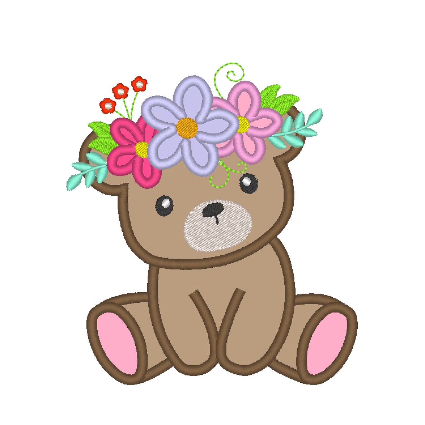 Little Floral Teddy Bear