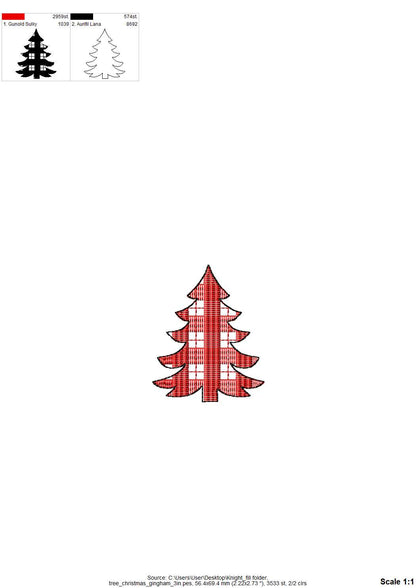 Gingham Plaid Christmas Tree