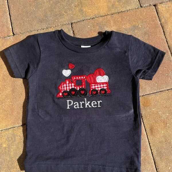 Valentines Day Train with Hearts