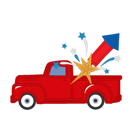 Patriotic Vintage Station Wagon
