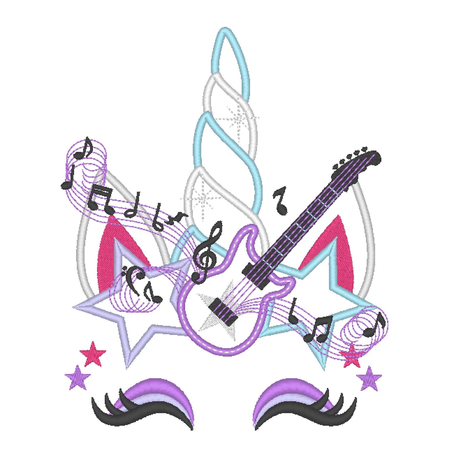 Rock Music Unicorn with Guitar