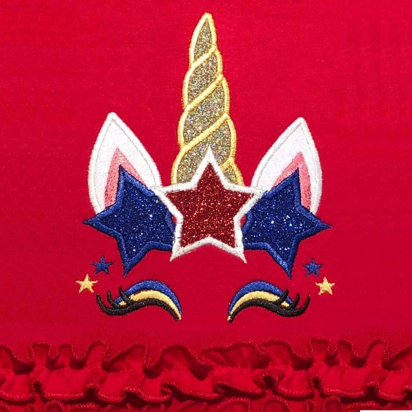 Patriotic Unicorn Applique