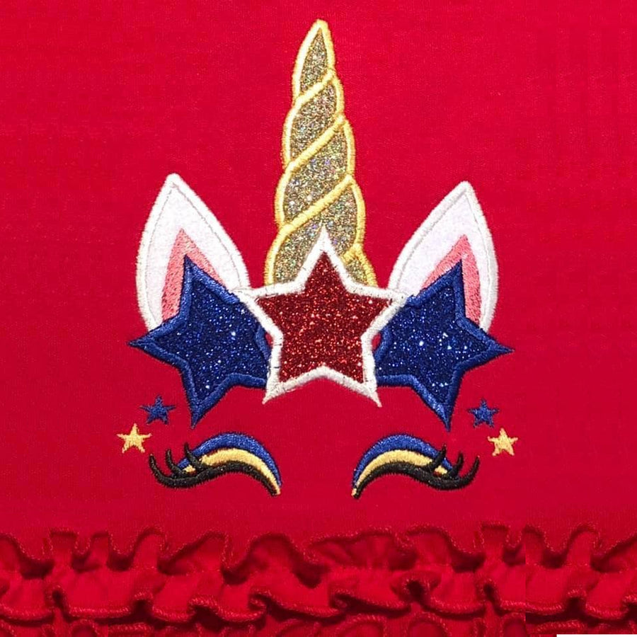 Patriotic Unicorn Applique