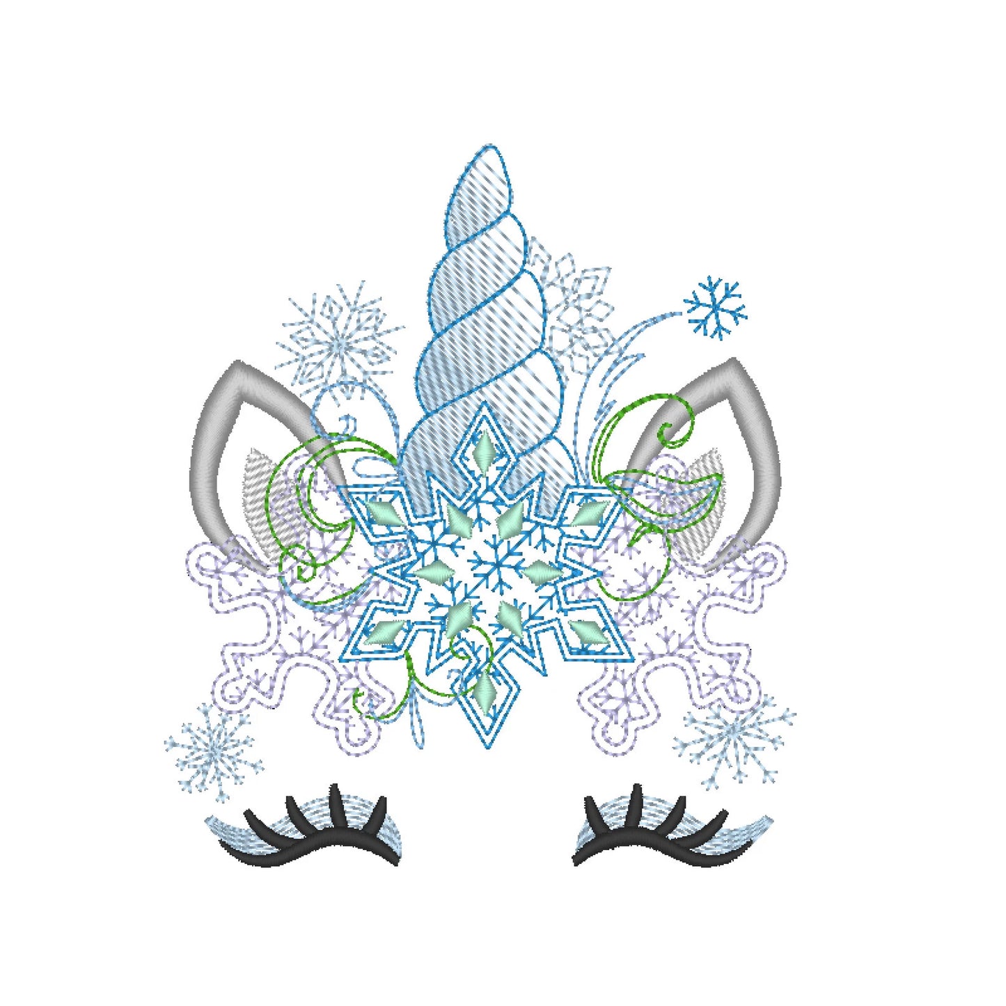 Light Stitch Frozen Snowflake Christmas Unicorn