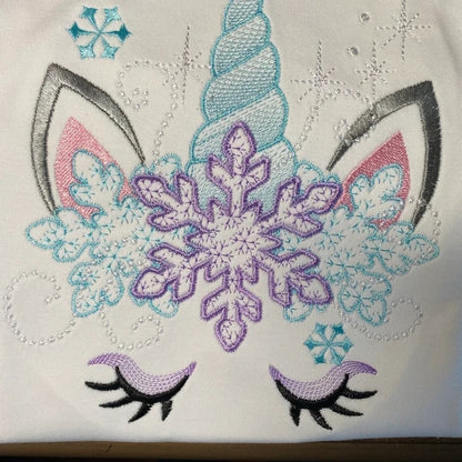 Frozen Snowflake Christmas Unicorn