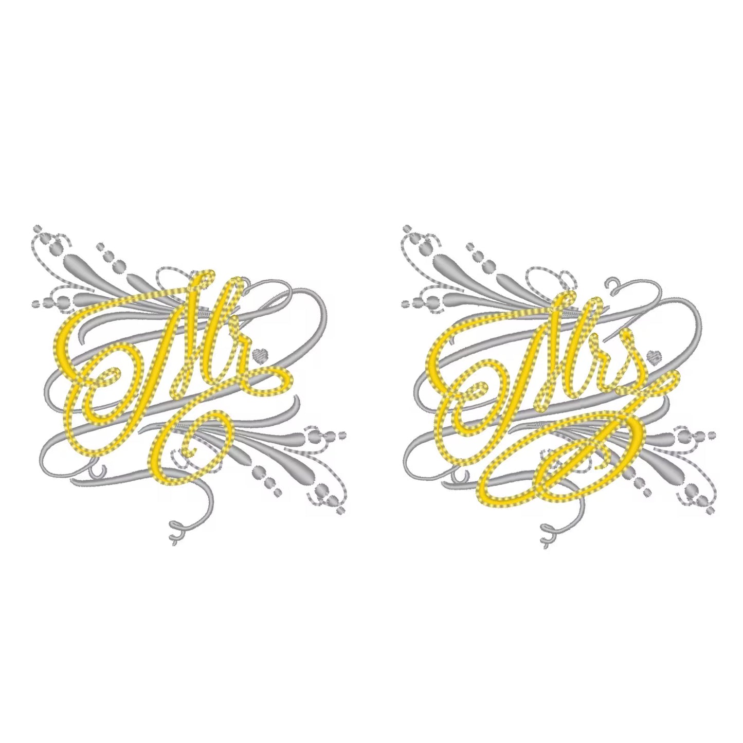 Mr and Mrs Wedding Monogram